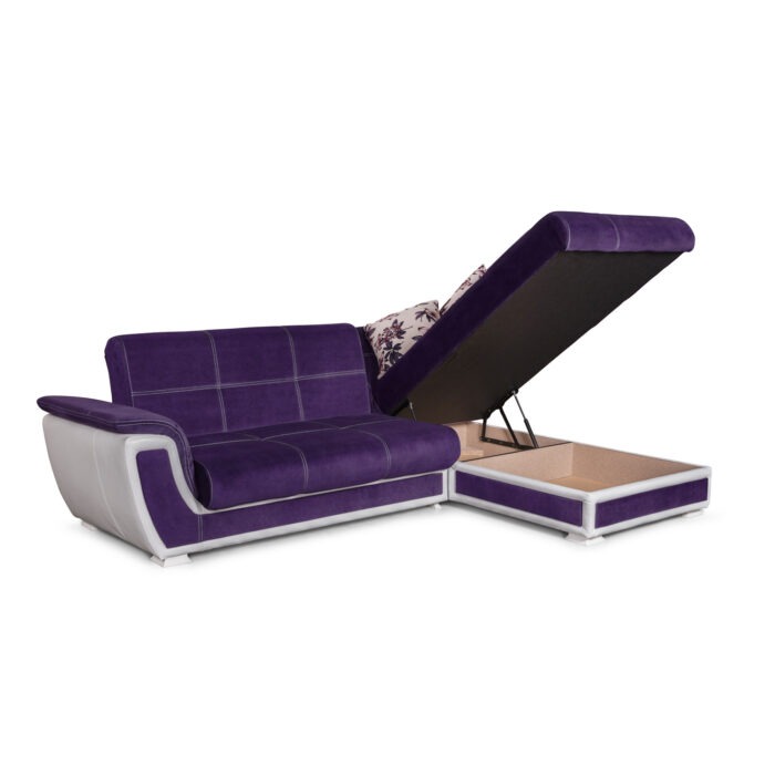 Colțar extensibil cu ladă depozitare mini California de stânga - imagine 4