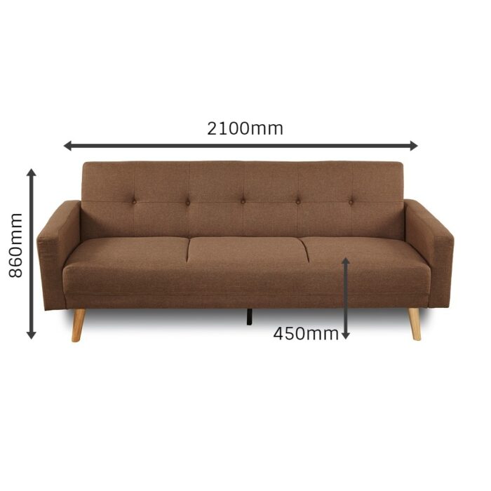 Canapea extensibilă Cristina catifea Beige - imagine 5