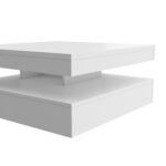 Masă cafea rotativa Isabelle alb lucios - imagine 3