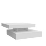 Masă cafea rotativa Isabelle alb lucios - imagine 6