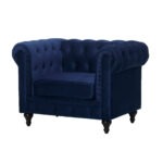 Fotoliu catifea Chester dark blue Eveline - imagine 2