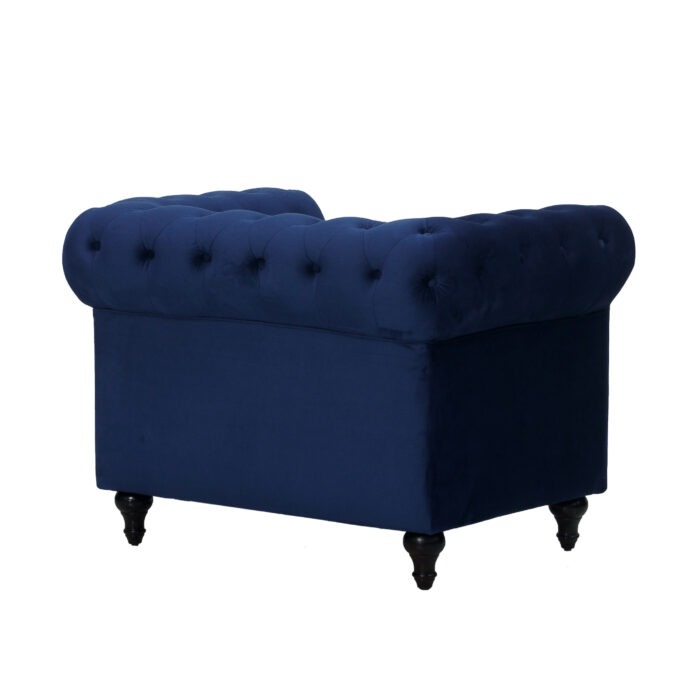 Fotoliu catifea Chester dark blue Eveline - imagine 3
