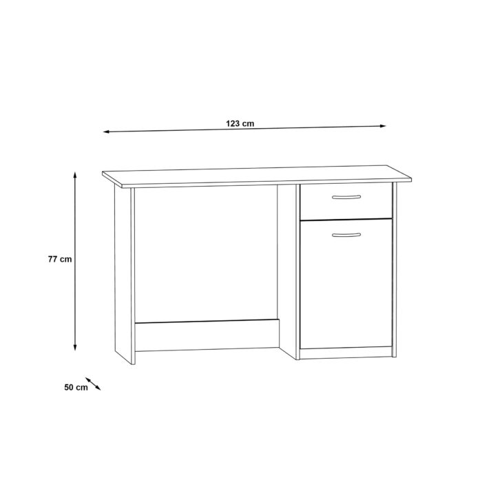 Birou Oscar Sonoma Alb - imagine 9