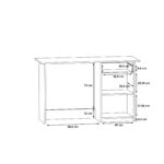 Birou Oscar Sonoma Alb - imagine 8