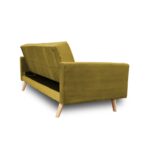 Canapea extensibilă Cristina catifea Mustard - imagine 3