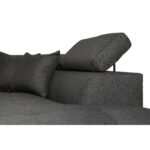 Colțar extensibil cu ladă de depozitare Rio Dark Grey Stanga - imagine 6