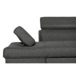 Colțar extensibil cu ladă de depozitare Rio Dark Grey Stanga - imagine 5