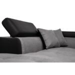 Colțar extensibil cu ladă de depozitare Rio Vesuvio Black Grey Dreapta - imagine 3