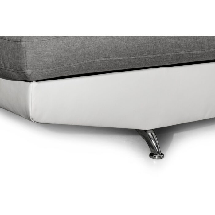 Colțar extensibil cu ladă de depozitare Rio Grey White Dreapta - imagine 6