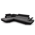 Colțar extensibil cu ladă de depozitare Rio Vesuvio Black Grey Dreapta - imagine 2