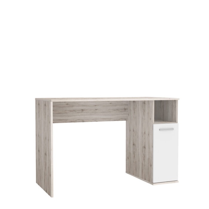 Birou Adam stejar natur cu alb - imagine 2