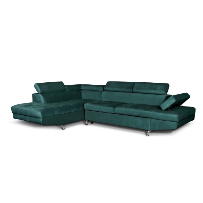 Colțar extensibil cu ladă de depozitare Rio Forest Green Dreapta - imagine 2