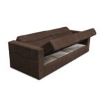 Canapea extensibilă cu spatiu depozitare Philadelphia maro - imagine 4