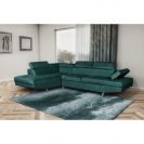 Colțar extensibil cu ladă de depozitare Rio Forest Green Dreapta