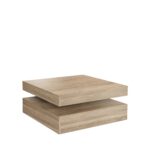 Masă cafea rotativa Isabelle stejar natur - imagine 3