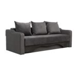 Canapea extensibilă cu spatiu depozitare Amias catifea Grey - imagine 2