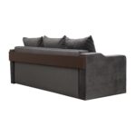 Canapea extensibilă cu spatiu depozitare Amias catifea Grey - imagine 3