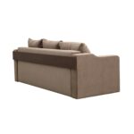 Canapea extensibilă cu spatiu depozitare Amias tesatura Beige - imagine 3