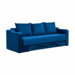 Canapea extensibilă cu spatiu depozitare Amias catifea Dark Blue - imagine 2