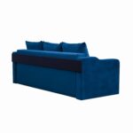 Canapea extensibilă cu spatiu depozitare Amias catifea Dark Blue - imagine 3