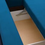 Canapea extensibilă cu spatiu depozitare Amias catifea Dark Blue - imagine 5