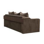 Canapea extensibilă cu spatiu depozitare Amias tesatura Brown - imagine 3