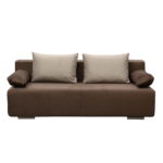 Canapea extensibila cu 3 locuri, cu spatiu de depozitare Georgia maro si bej