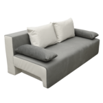 Canapea extensibilă cu spatiu depozitare Georgia Grey White - imagine 2