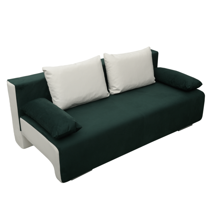 Canapea extensibilă cu spatiu depozitare Georgia Forest Green - imagine 2