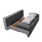 Canapea extensibilă cu spatiu depozitare Georgia Graphite Grey - imagine 3