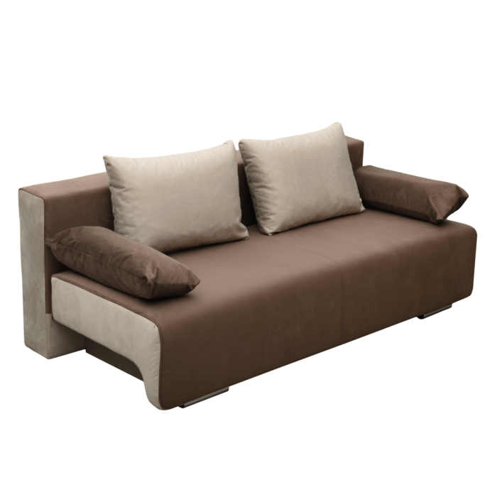 Canapea extensibilă cu spatiu depozitare Georgia Brown Beige - imagine 3