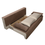 Canapea extensibilă cu spatiu depozitare Georgia Brown Beige - imagine 4