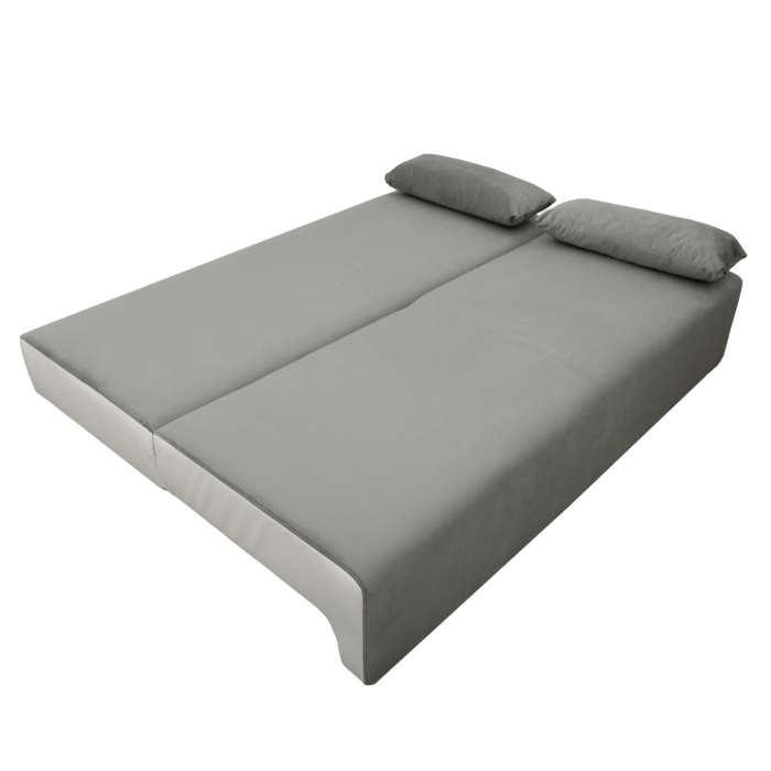 Canapea extensibilă cu spatiu depozitare Georgia Grey White - imagine 5