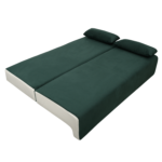Canapea extensibilă cu spatiu depozitare Georgia Forest Green - imagine 6