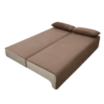 Canapea extensibilă cu spatiu depozitare Georgia Brown Beige - imagine 6