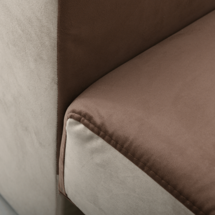 Canapea extensibilă cu spatiu depozitare Georgia Brown Beige - imagine 8
