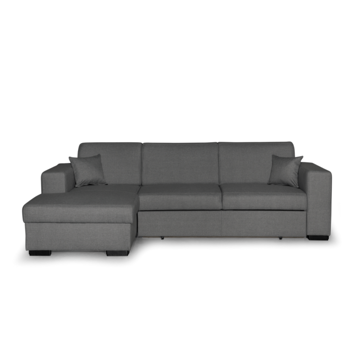 Colțar extensibil cu ladă de depozitare Caribi Silver Grey de dreapta - imagine 1