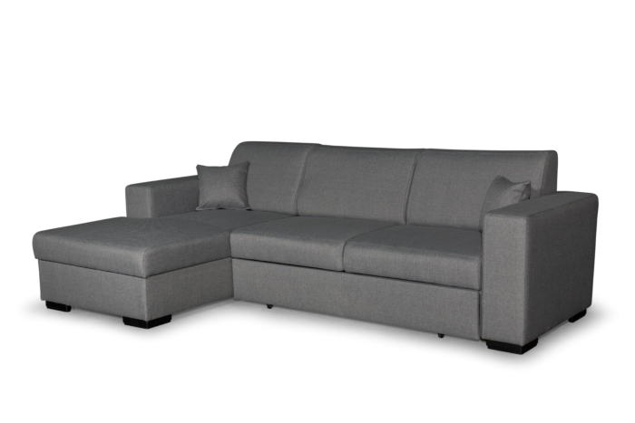 Colțar extensibil cu ladă de depozitare Caribi Silver Grey de dreapta - imagine 2