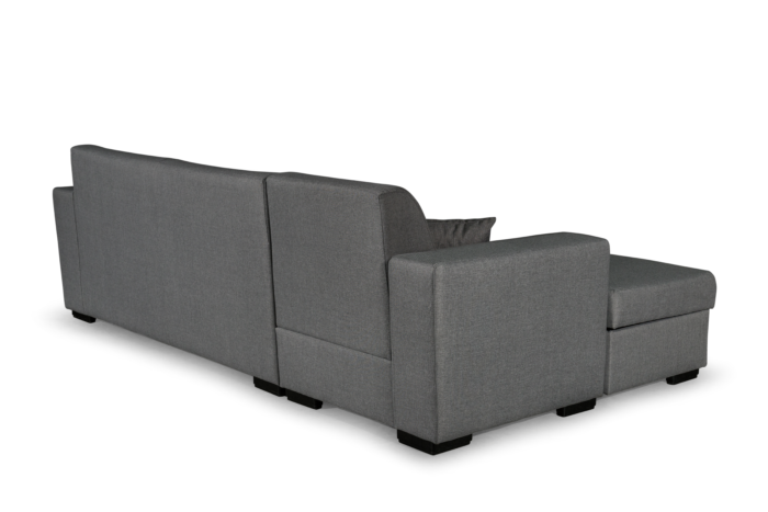 Colțar extensibil cu ladă de depozitare Caribi Silver Grey de dreapta - imagine 5