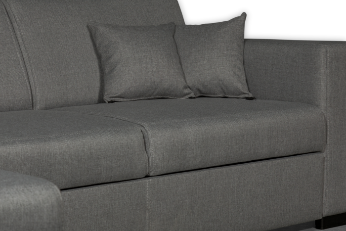 Colțar extensibil cu ladă de depozitare Caribi Silver Grey de dreapta - imagine 6