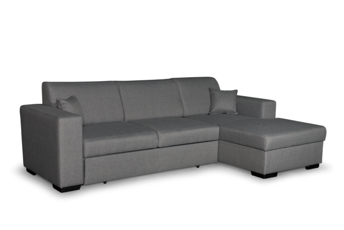 Colțar extensibil cu ladă de depozitare Caribi Silver Grey de stanga - imagine 2