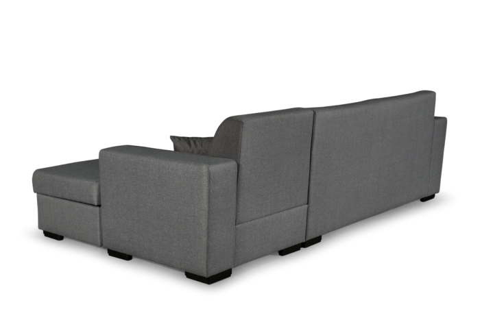 Colțar extensibil cu ladă de depozitare Caribi Silver Grey de stanga - imagine 5