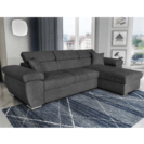 Colțar extensibil cu ladă de depozitare Como Graphite reversibil