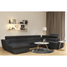 Colțar extensibil cu ladă de depozitare London Dark Grey "U" shape