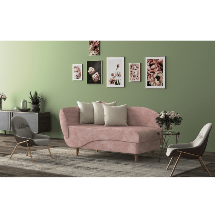 Canapea extensibilă cu spatiu depozitare Oxford Flamingo de dreapta - imagine 2