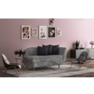 Canapea extensibila oxford gri stanga