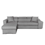 Colțar extensibil cu ladă de depozitare Stile Light Grey de dreapta