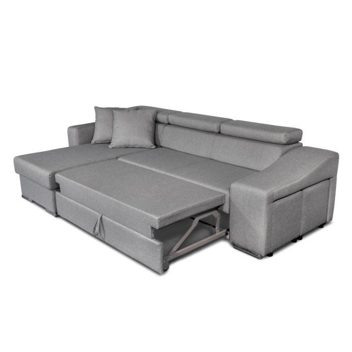 Colțar extensibil cu ladă de depozitare Stile Light Grey de dreapta - imagine 4