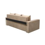 Canapea Ioana 3 locuri cu brate Beige Velvet - imagine 3