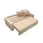 Canapea Ioana 3 locuri cu brate Beige Velvet - imagine 4